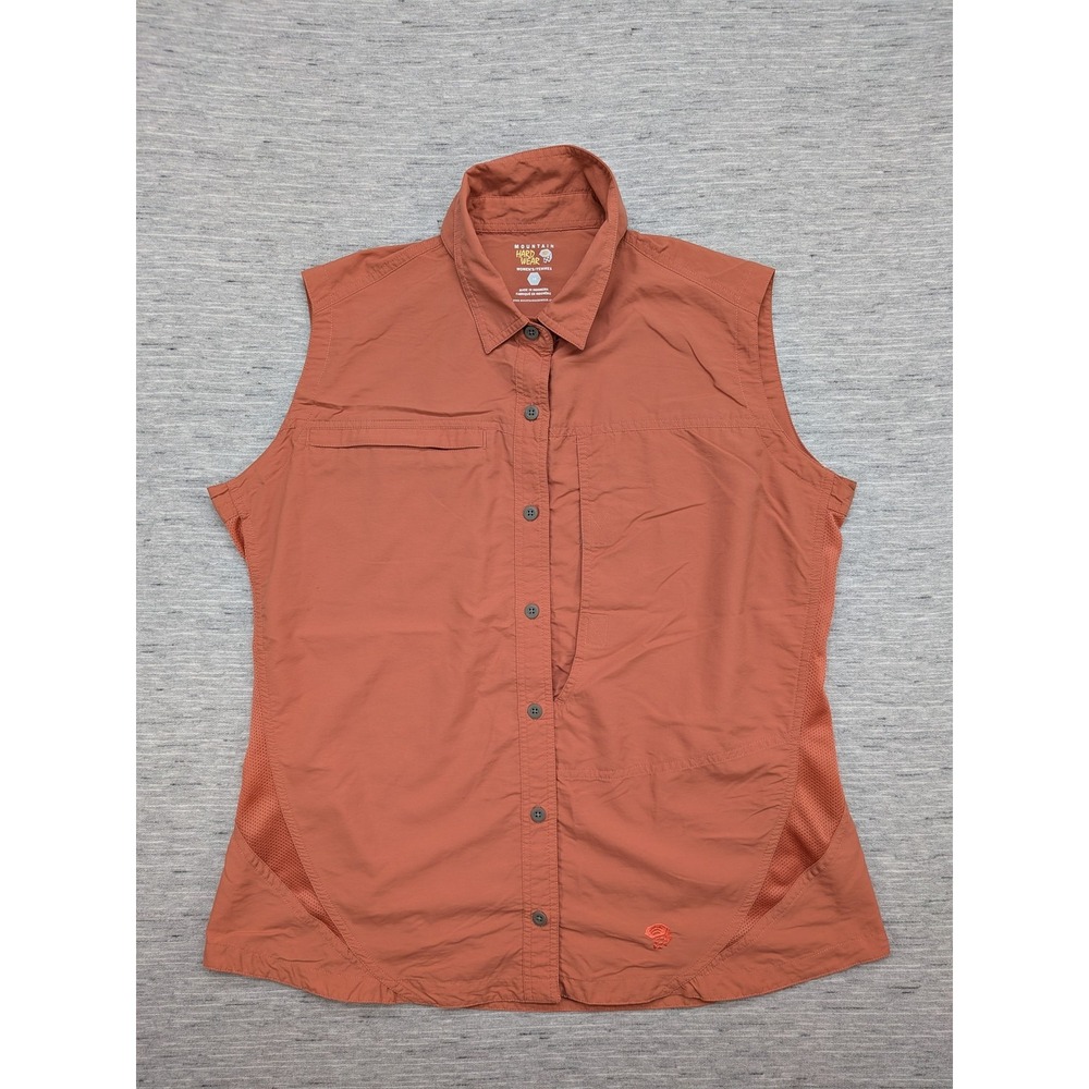 Mountain Hard Wear Shirt Womens 14 Sleeveless Hiking‎ Button Up Outdoor Top
